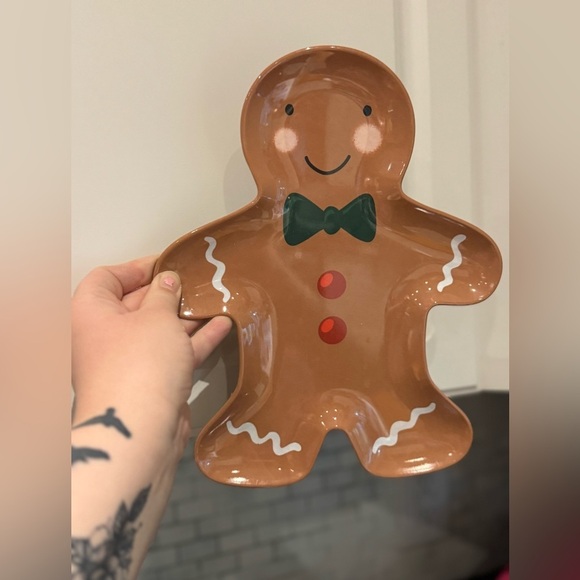 None Other - Gingerbread Man Shaped Serving Plate